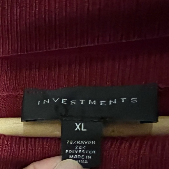 NWT Investments Long Sleeve Button Folded Neck Knit Top Blouse Sweater - Picture 4 of 7